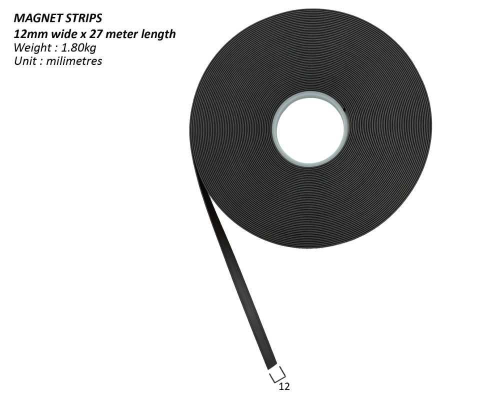 Magnetic Strip 12mm x 27m (Per Roll)