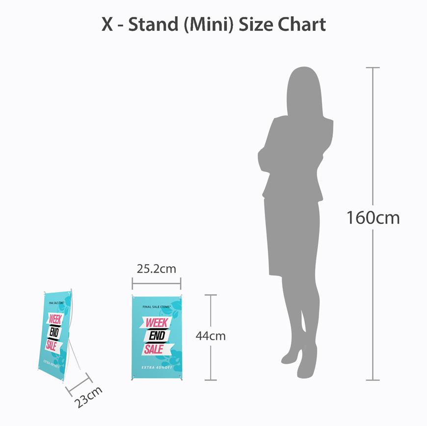 X-stand Mini – 25cm x 44cm