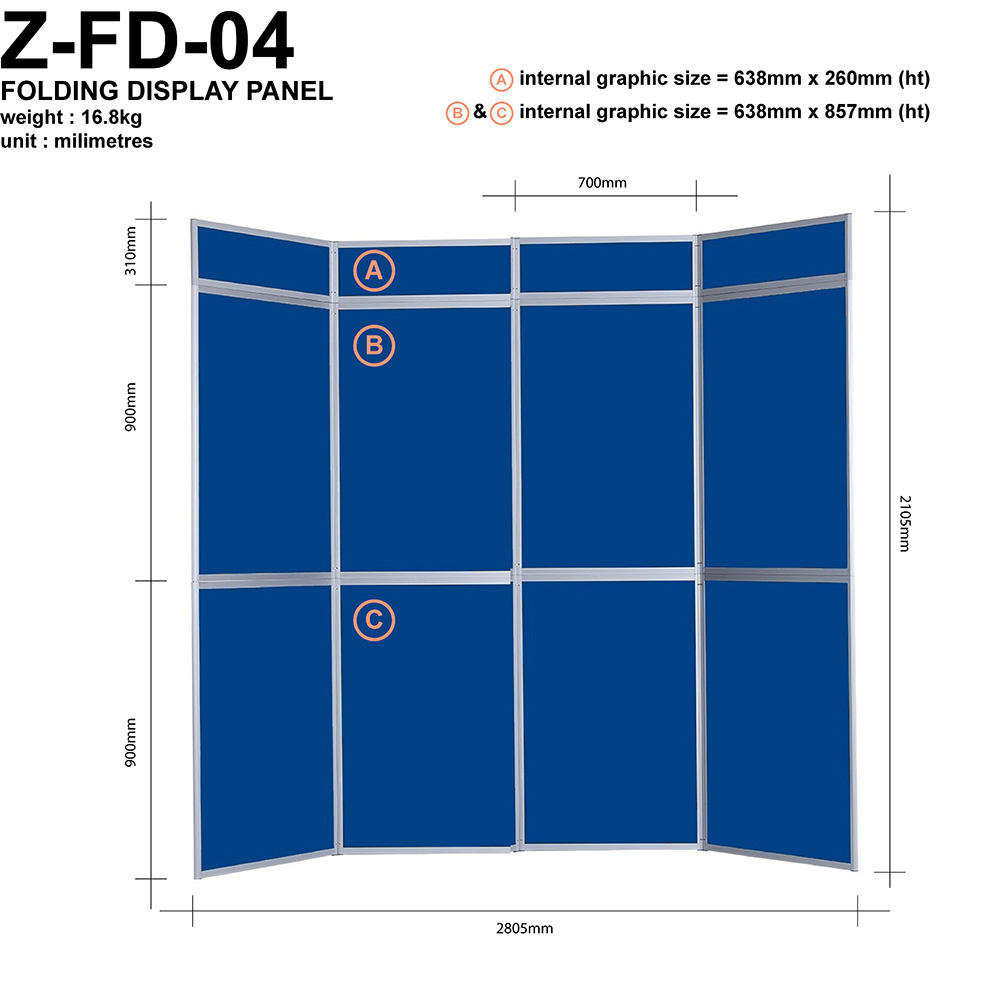 Folding Display Panel (4 Panels)