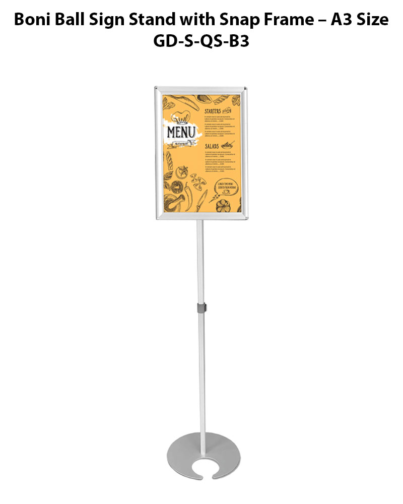 Boni Ball Sign Stand with Snap Frame