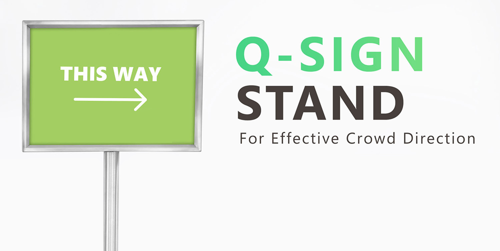 Q-Sign Stand (Portrait) – A4 Size