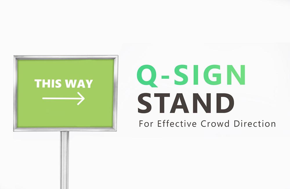 Q-Sign Stand (Landscape) – A4 Size