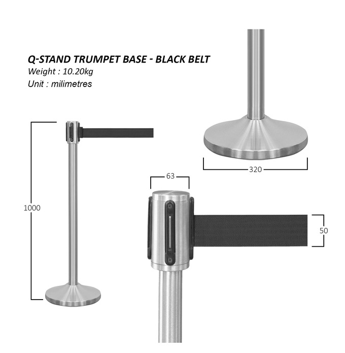 Q-Stand (Silver) – Black Belt