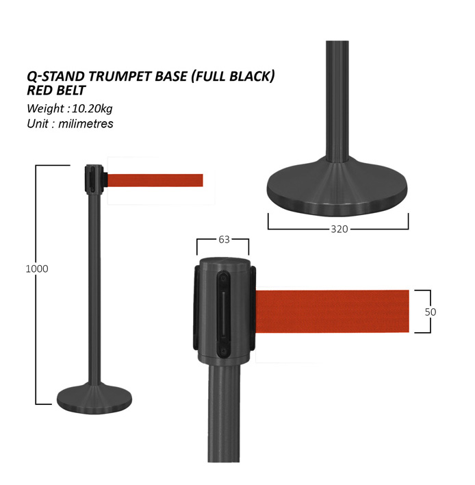 Q-Stand (Black) – Red Belt