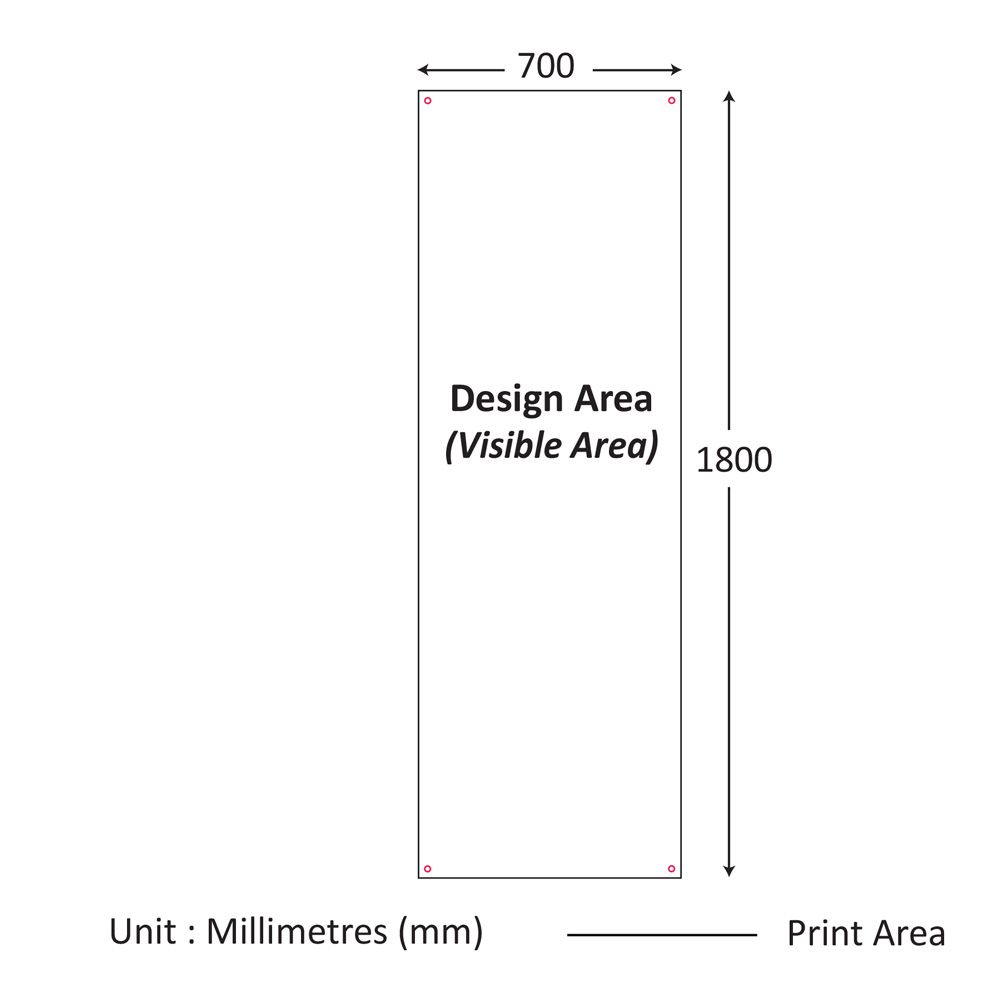 Single Sided PVC Banner 700mm x 1800mm