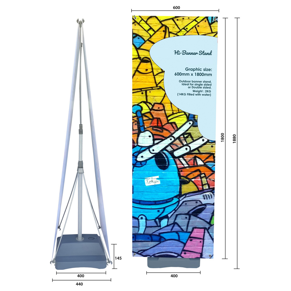 Double Sided PVC Banner 600mm x 1800mm