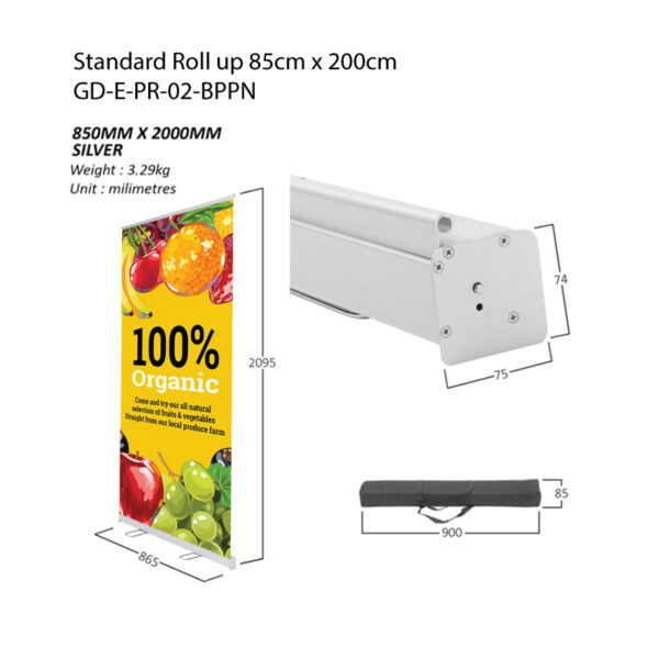 Standard Roll up 85cm x 200cm