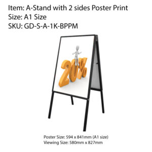 A Stand with 2 sides Poster Print