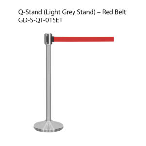 Q-Stand (Light Grey Stand) - Red Belt