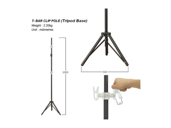 T-Bar with Clip (Tripod Base)