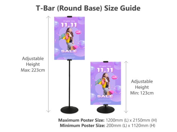 T-Bar with Holder (Round Base)