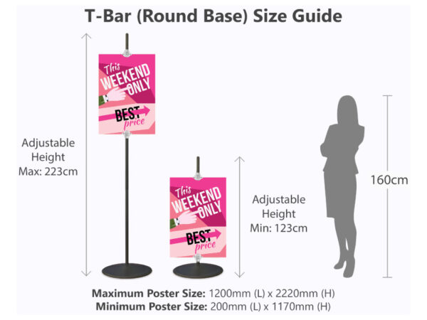 T-Bar with Clip (Round Base)