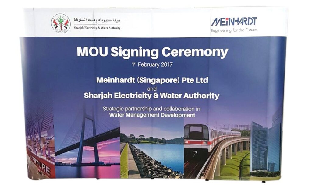 Pop Up Display for MOU Signing Ceremony