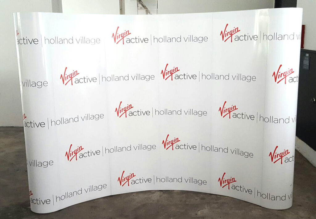 Pop up display of Virgin Active
