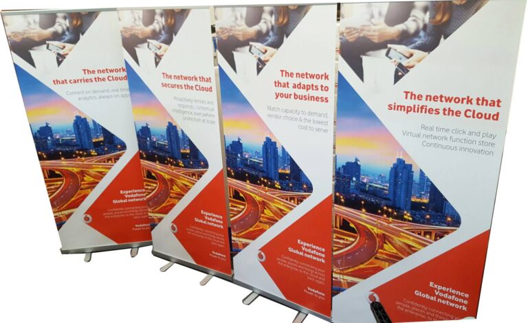 Vodafone Global Network Pull Up Banners